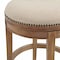 Alaterre Furniture Hanover Swivel Counter Height Bar Stool, Weathered Brown and Beige ANHN03FDC - alternate 6